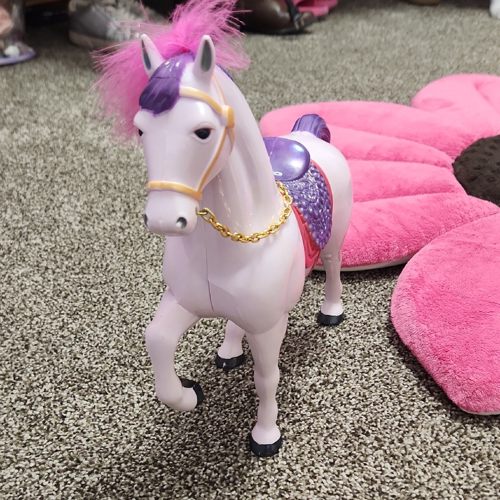 Majestic Pink and Purple Toy Horse
